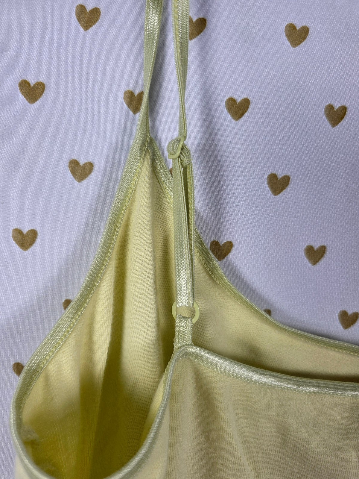 Victorias Secret PINK Vintage Yellow Y2k Cotton Tank Top Large 2003