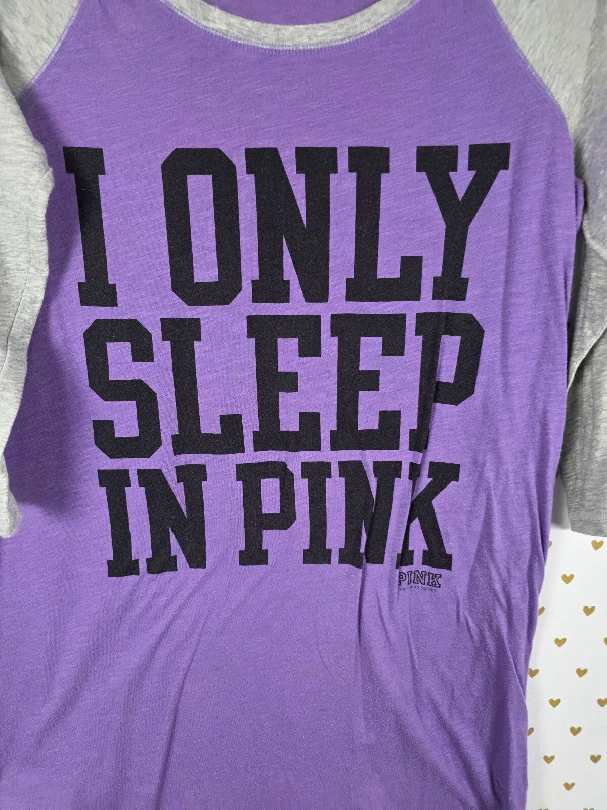 Victorias Secret I only sleep In Pink Nightgown Sleep Shirt Pajama Small