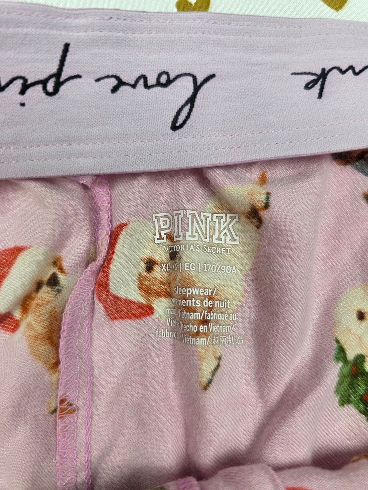 Victorias Secret PINK DOGS cute XL Sleep Shorts Boxers Pajama Bottoms