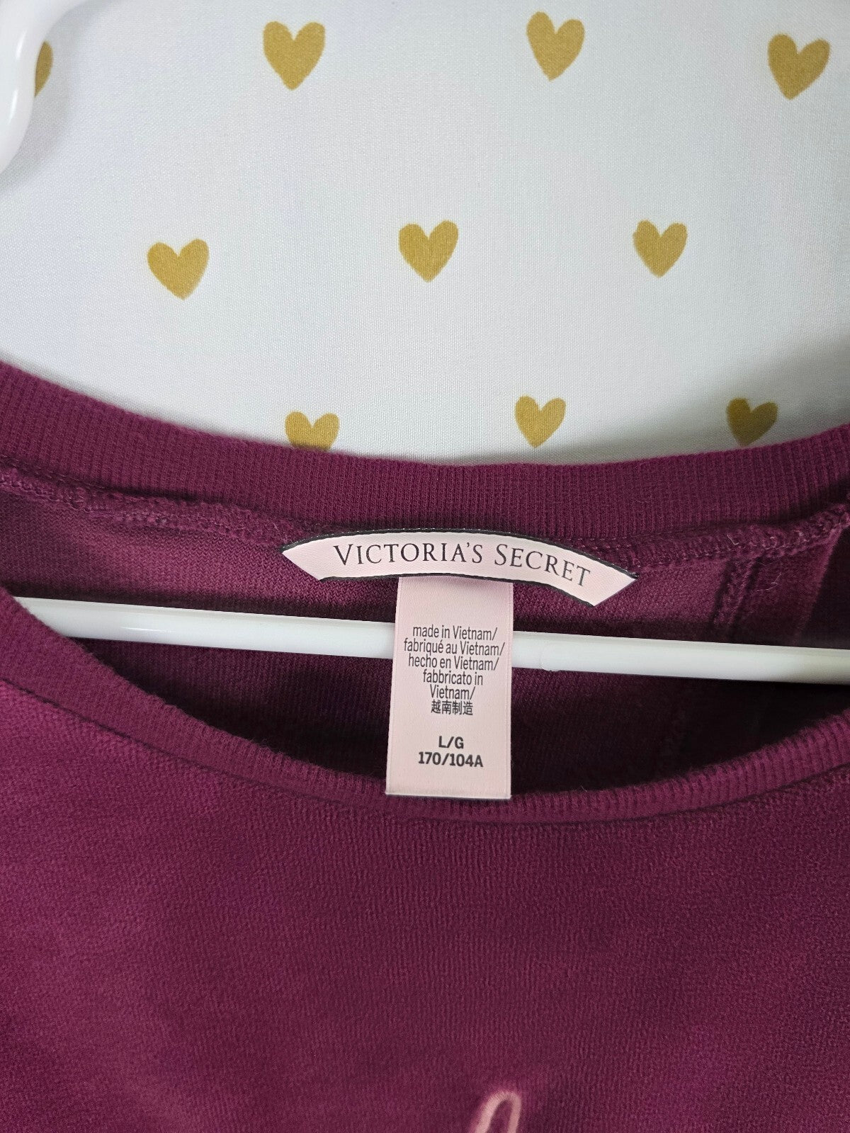 Victorias Secret Maroon Velour Open Back Set Sweats Large Set outfit