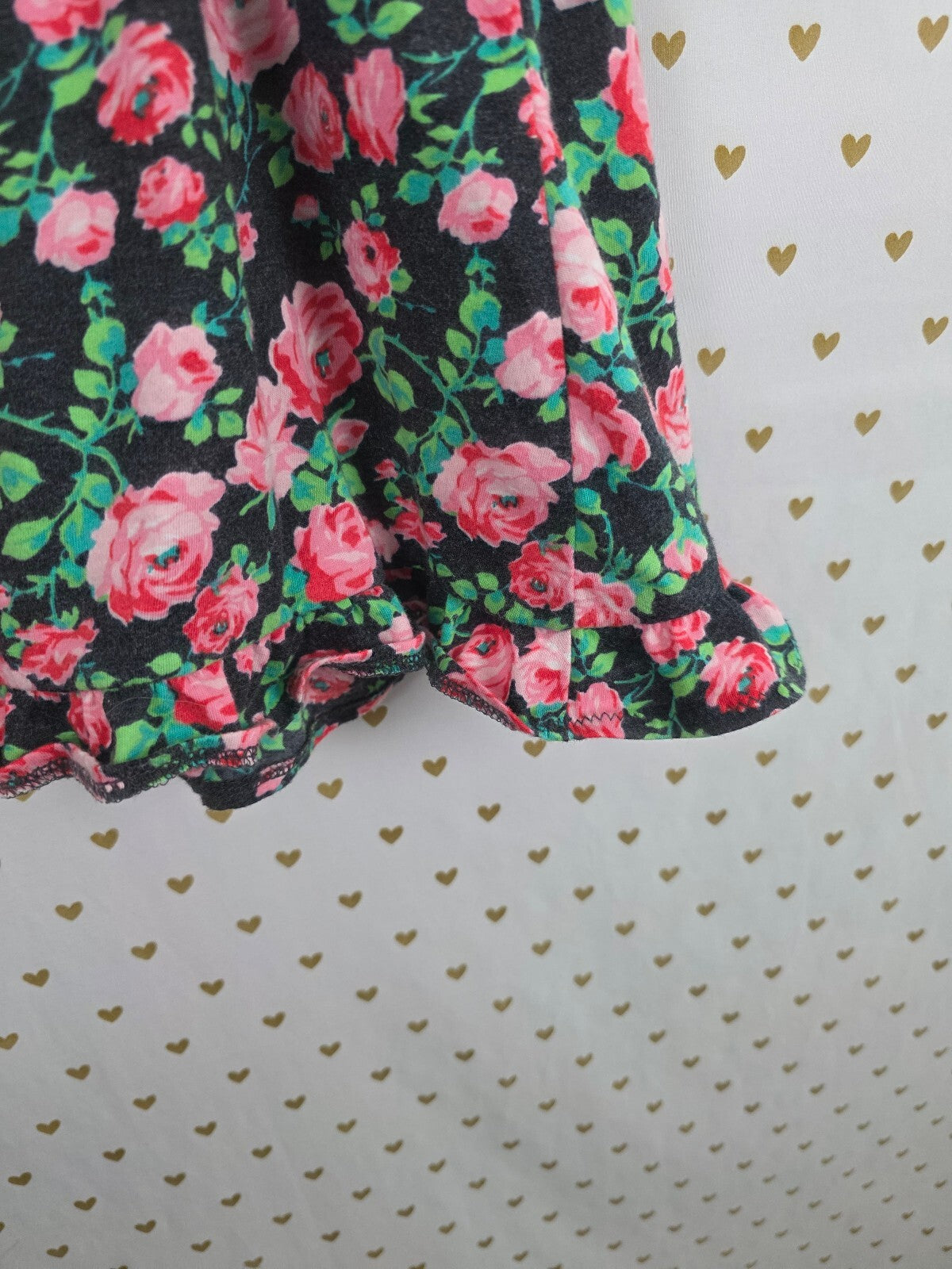 Vintage Victoria’s Secret PINK Heart PINK Floral Rose Babydoll Cami Top S/P