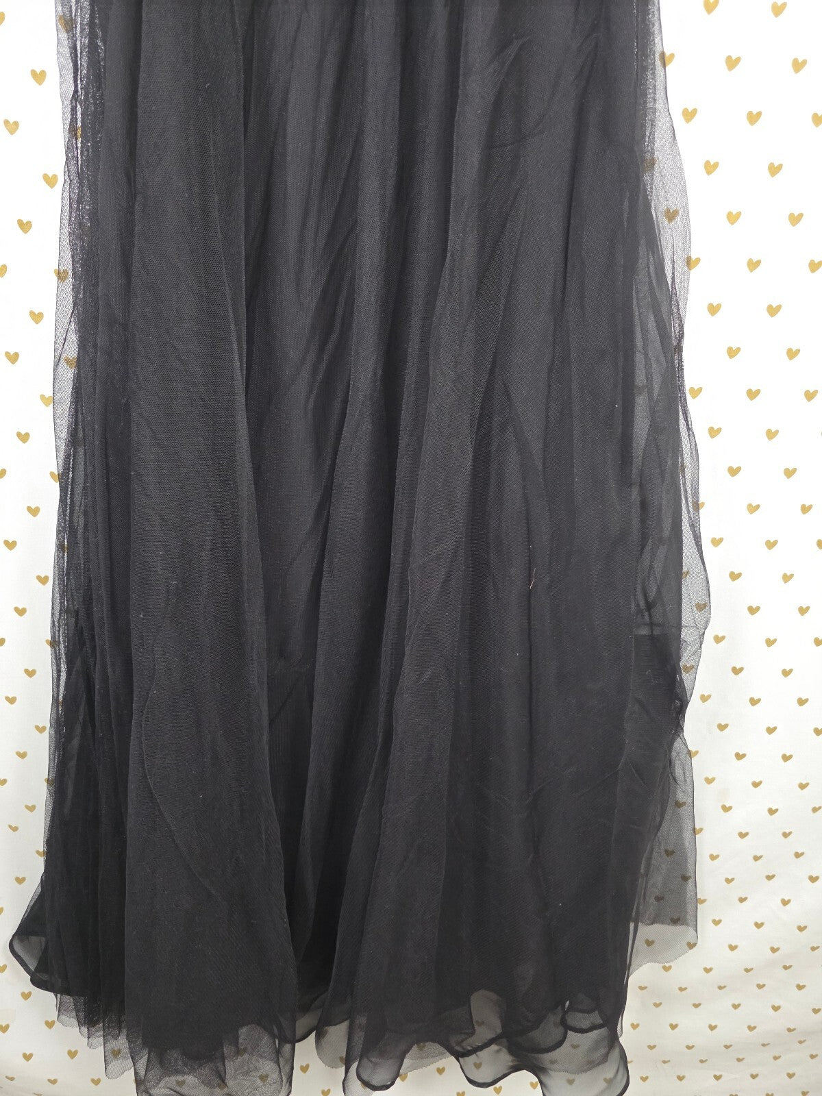 Victoria's Secret Black Sheer Mesh Layered Maxi Dress Long Slip L Vintage Y2K
