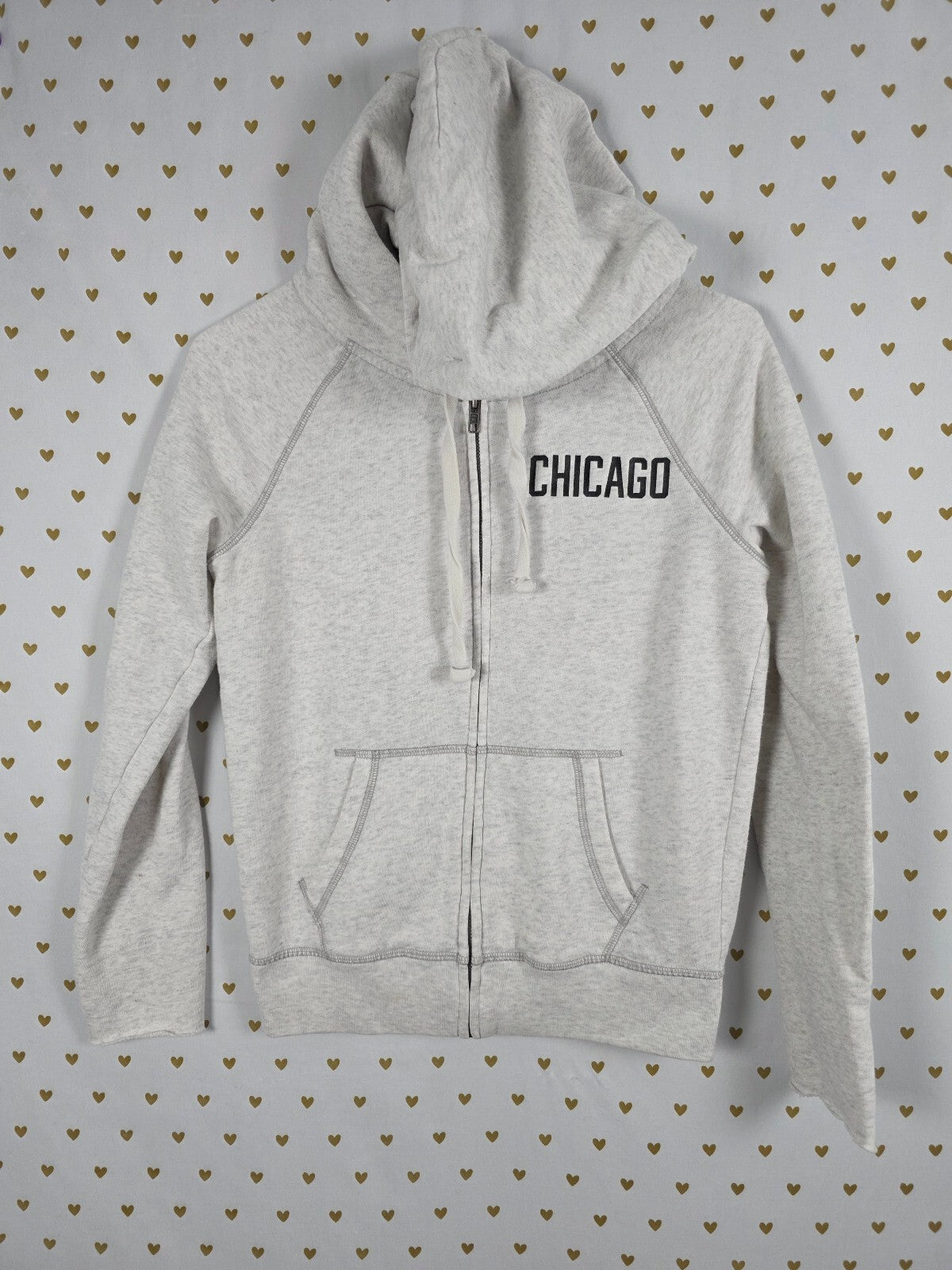 Victorias Secret Pink BLING Chicago Chi Town Hoodie Jacket Sequined XS