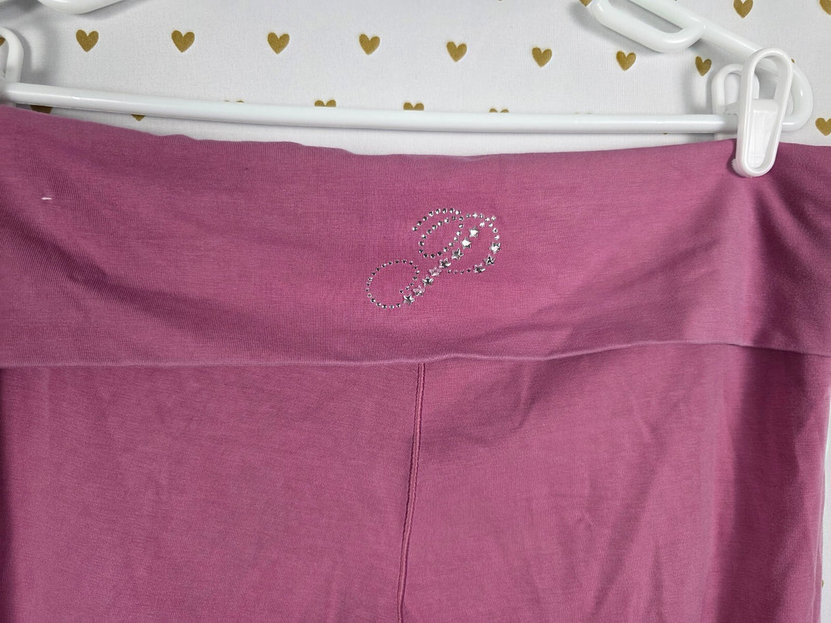 Victorias Secret PINK BLING Studded Foldover Flare Yoga pants LARGE