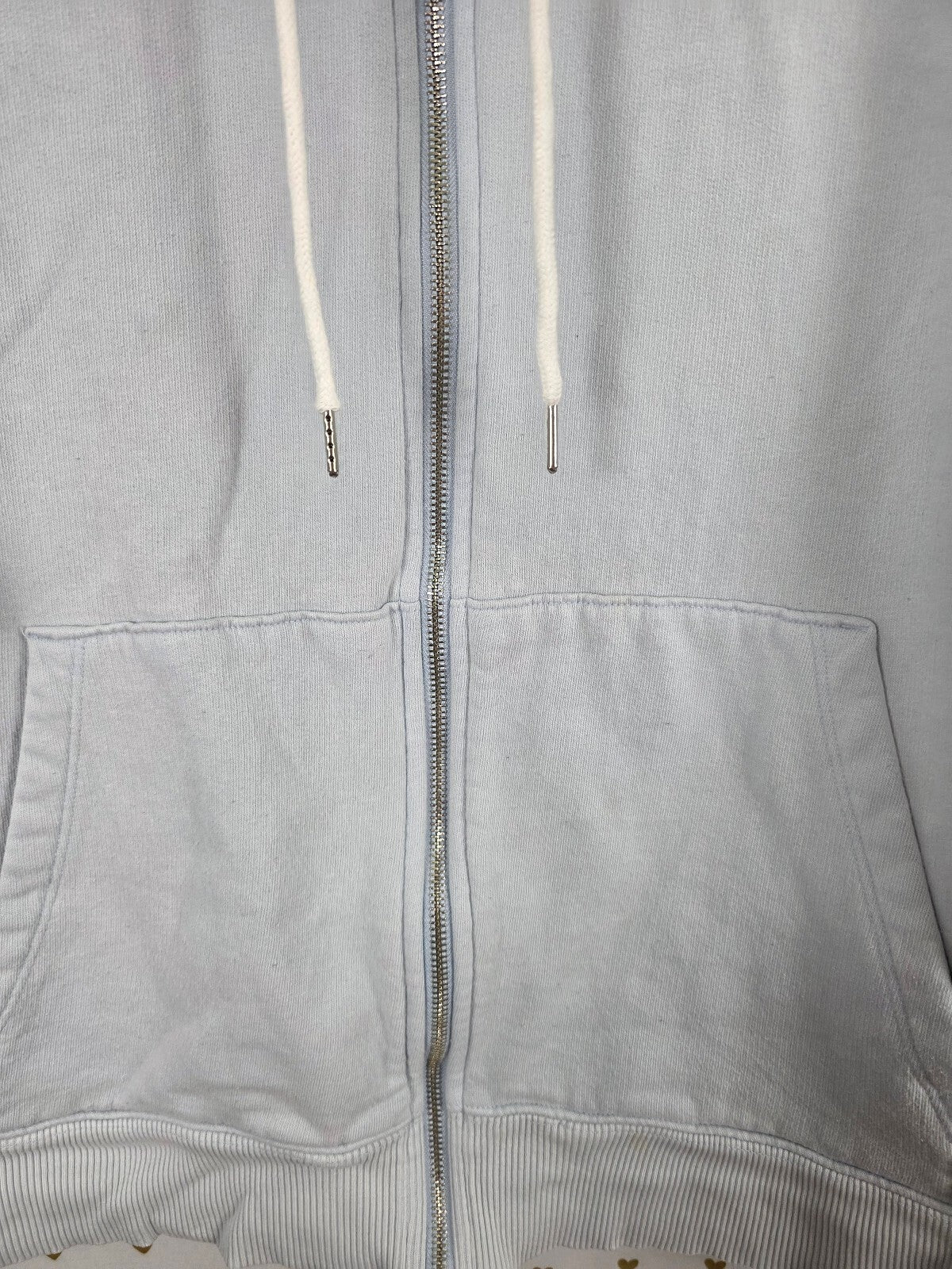 Victorias Secret Pink 2XL XXL Light Blue Full zip Hoodie Jacket