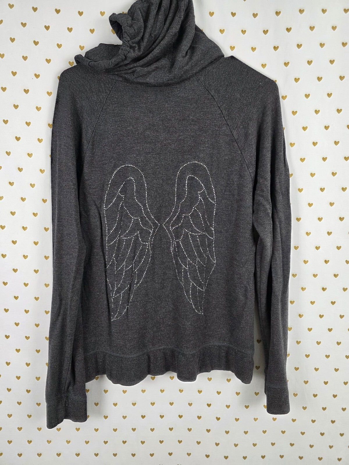 Victorias Secret Angels WINGS Studded Full Zip Hoodie Jacket Large