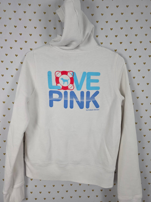 Victorias Secret Pink Vintage HTF LIFEGUARD Full Zip Hoodie Jacket MEDIUM