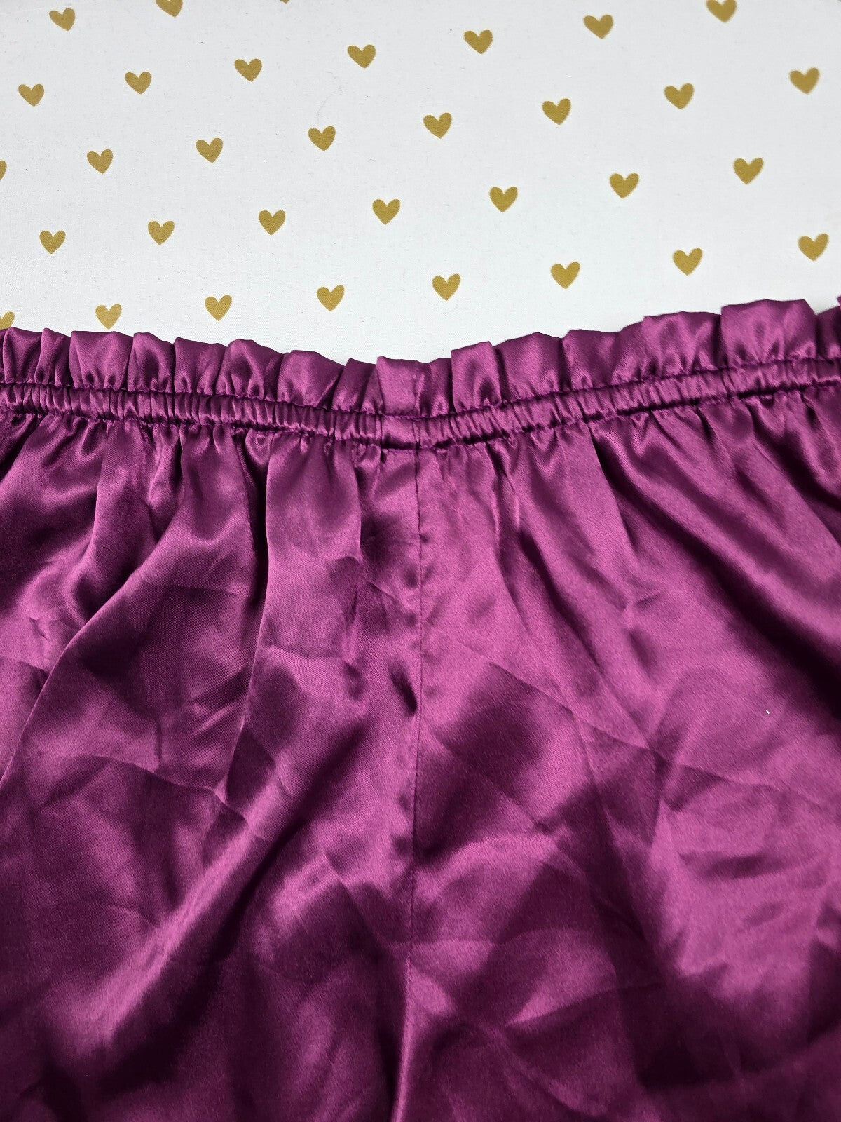 Victorias Secret Gold Label Purple Satin Sleep Shorts Boxers Pajama Bottoms
