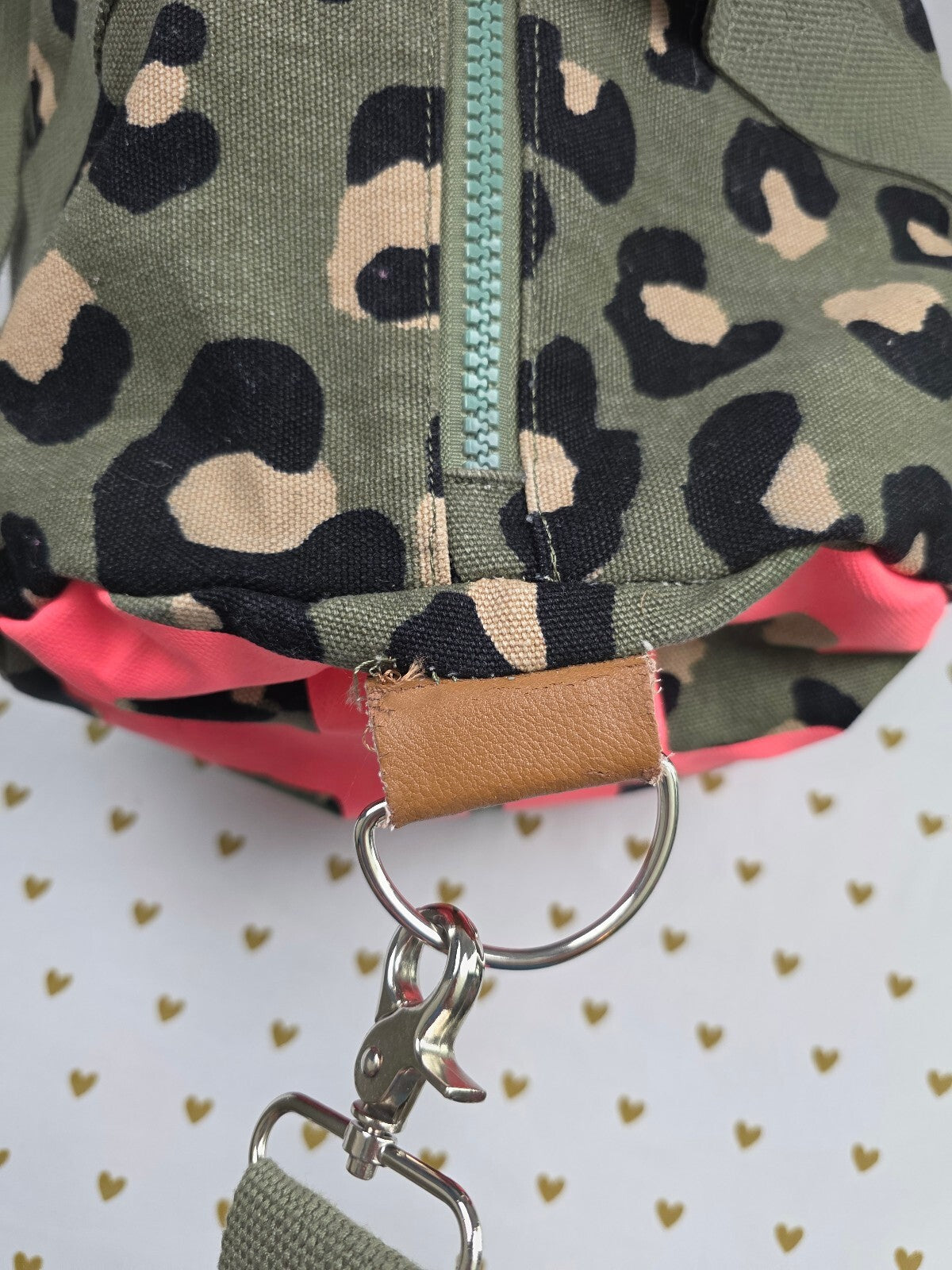 Victoria's Secret PINK Leopard Cheetah LOVE PINK Canvas Duffle Weekender Bag