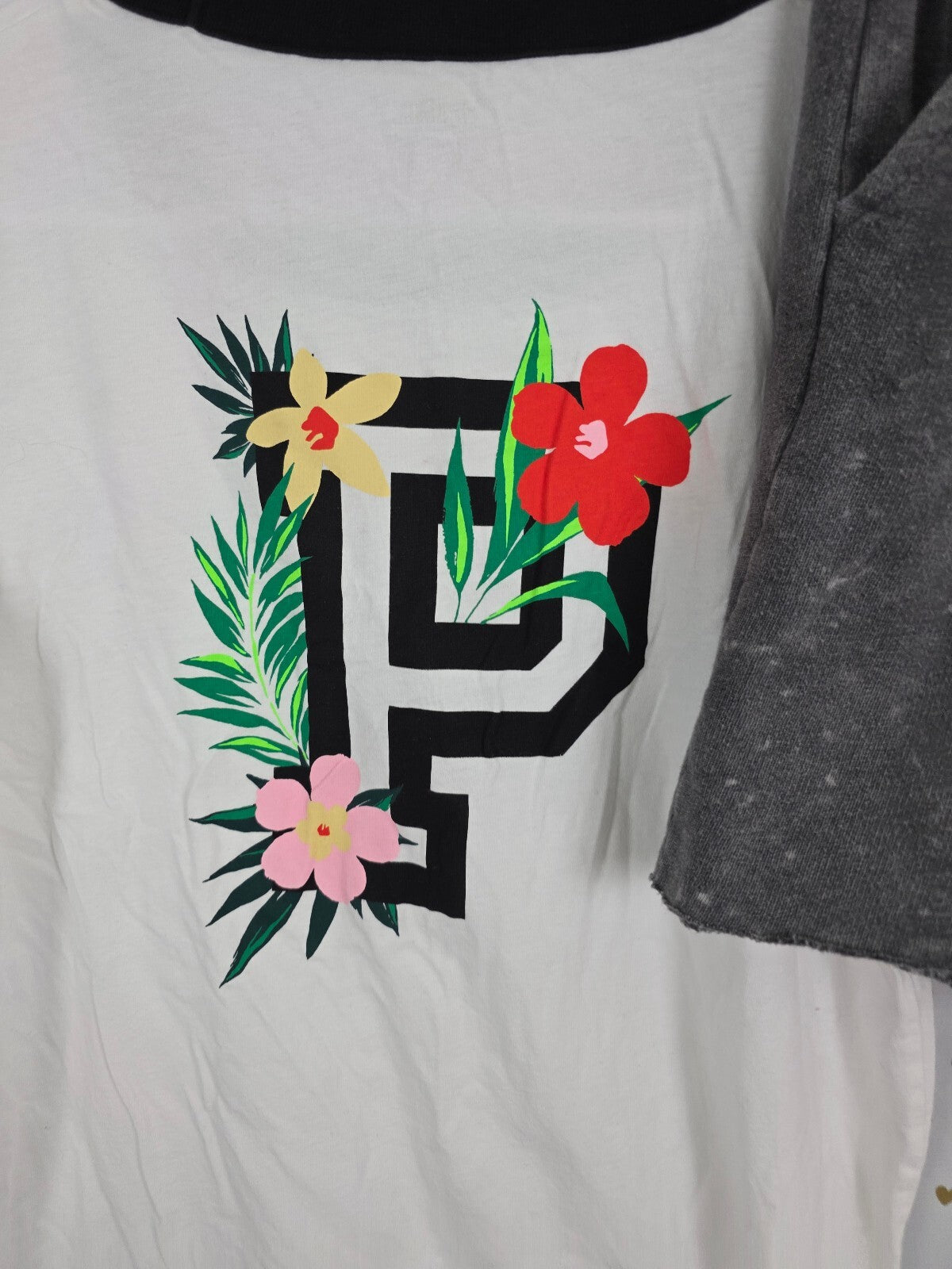 Victorias Secret PINK Hibiscus Vintage Hawaiian Tee shirt Sweat Shorts SET SMALL