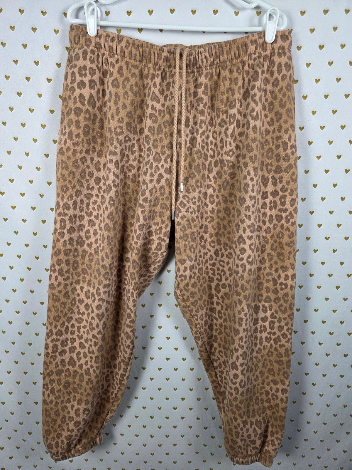 Victoria's Secret PINK Leopard Cheetah Print Hoodie Sweatpants Set XL Sweats