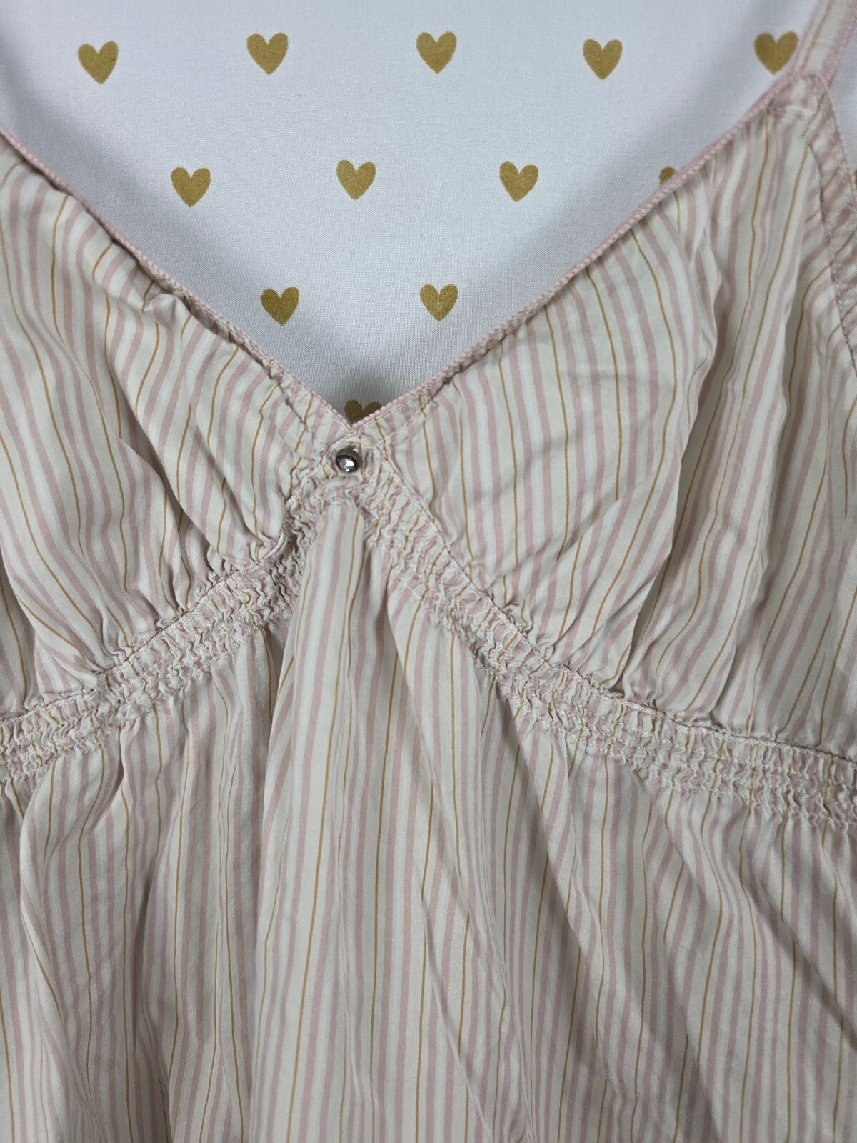 Victorias Secret Vintage 100% SILK Slip Dress Striped Nightie Lingerie MEDIUM
