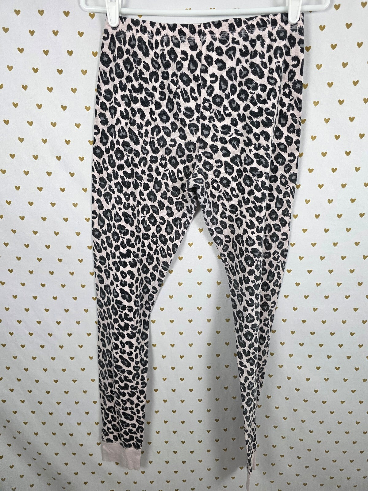 Victorias Secret Pink Thermal Waffle Leopard SM  Sleep Pants Pajama PJ Bottoms