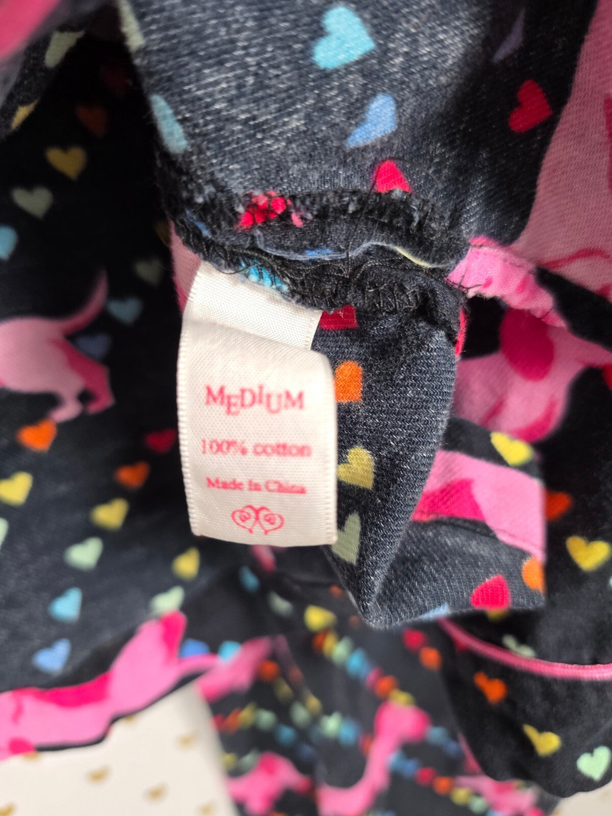 Victoria's Secret Vintage Dachshund Dog Hearts Pajama Set M 100% Cotton RARE