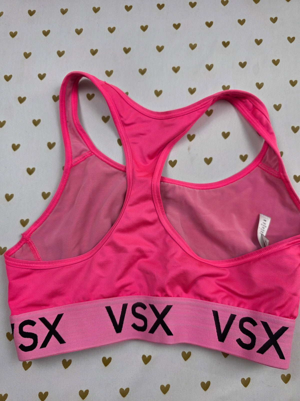Victorias Secret VSX Sports Bra Active Tank Tops Exercise Support Pink Medium