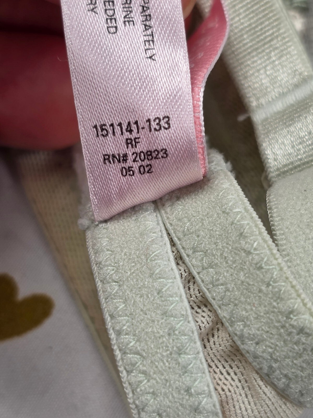 Vintage 2002 Victoria's Secret Bra Mint Green Pink Floral Embroidered Y2K 34B