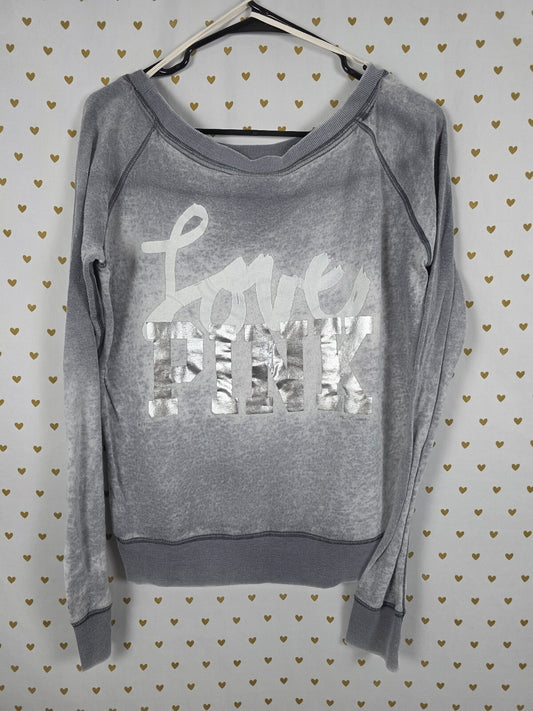 Victorias Secret Pink Vintage XS Burnout Slouchy Sweater Shirt Y2k