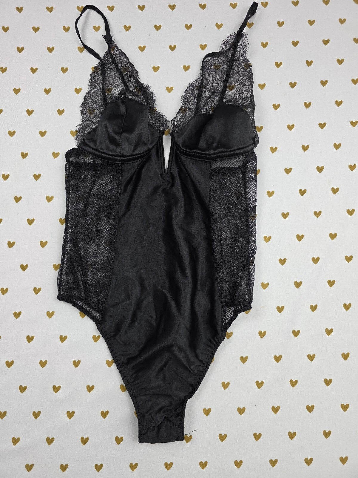 Victorias Secret Black Sexy Teddy Nightie Lingerie Bodysuit Thong XS