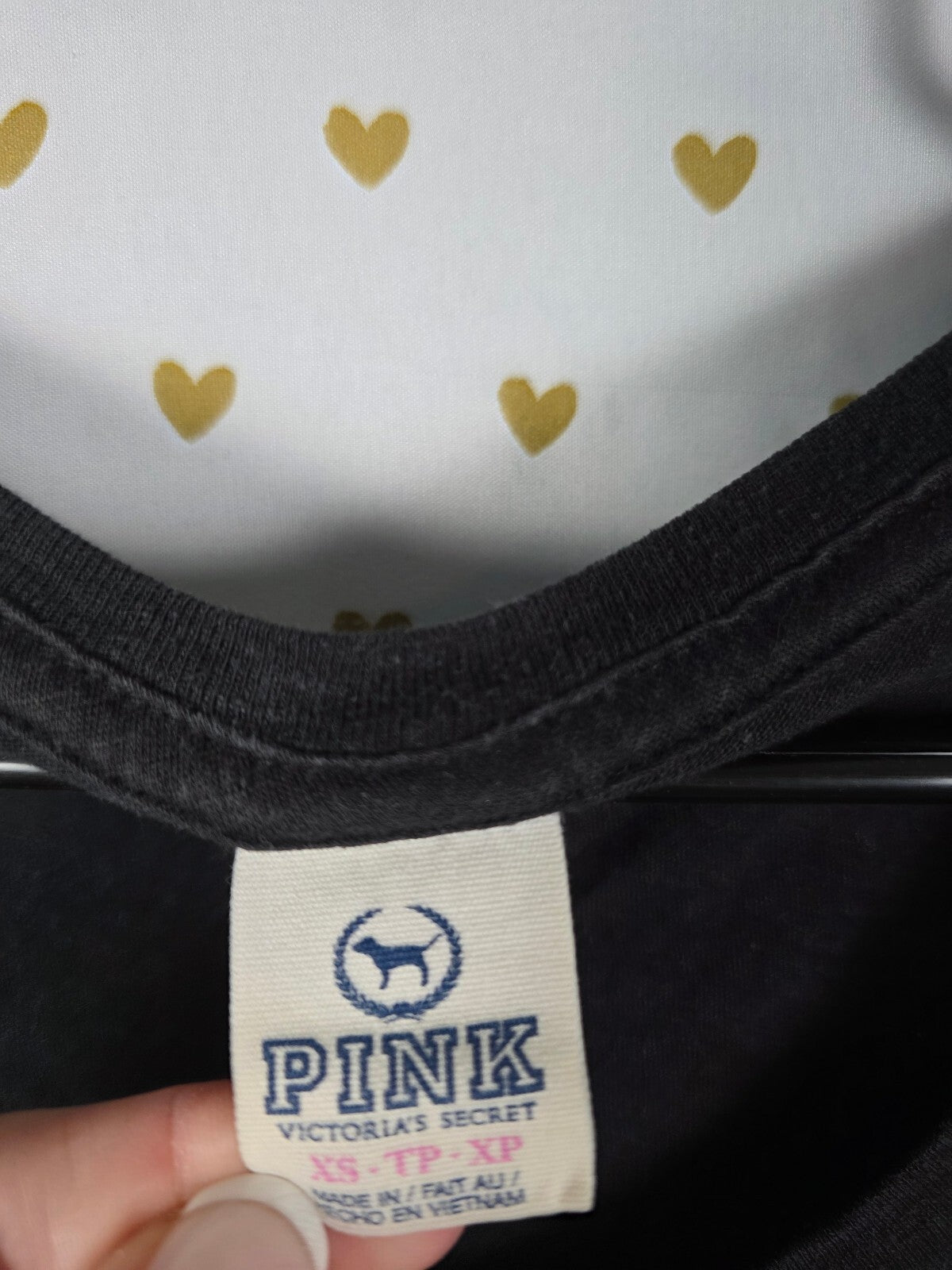 Victorias Secret PINK Vintage Love Tee shirt Y2k Logo 86 XS
