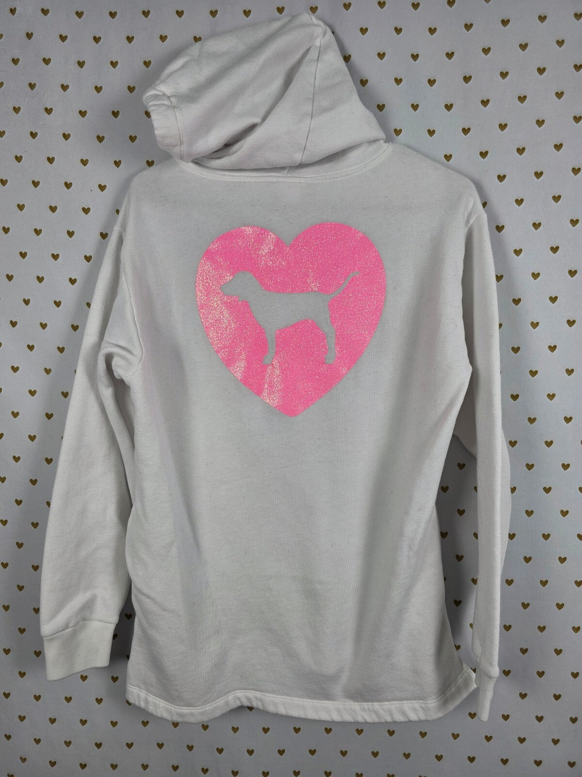 Victorias Secret Pink Campus Originals Bling Glitter XS pullover Hoodie Sweater