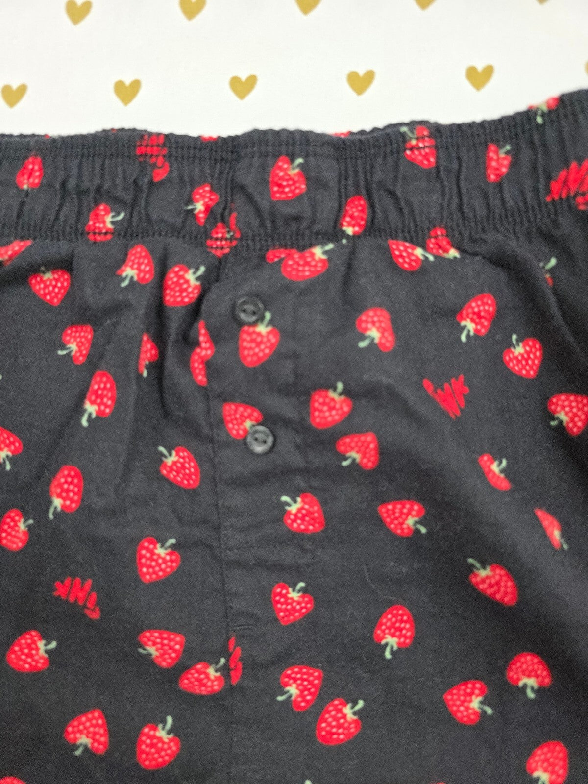 Victorias Secret PINK Strawberries Small  Sleep Shorts Boxers Pajama Bottoms