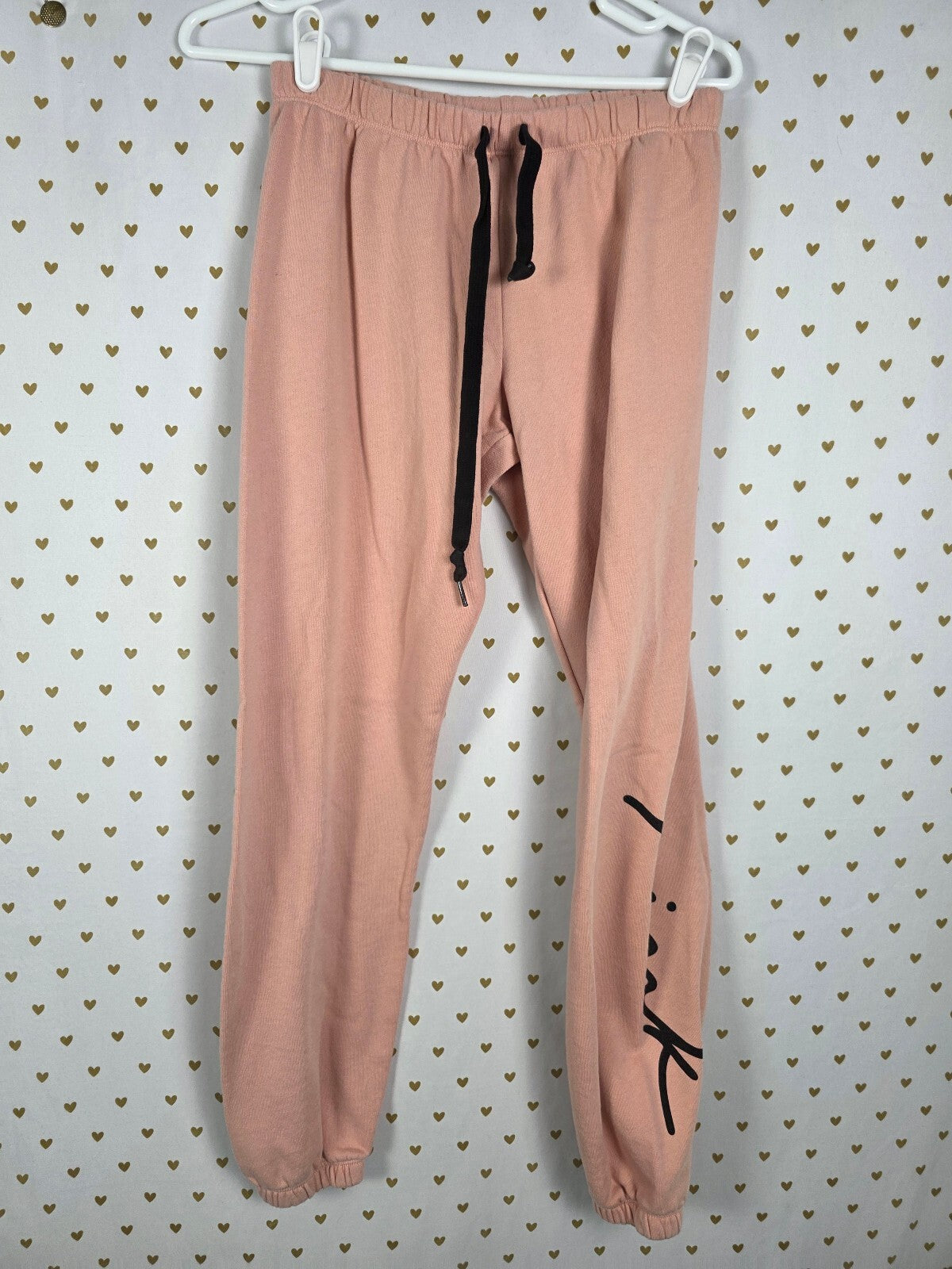 Victorias Secret Pink Logo Sweats SET 2pc Hoodie Sweatpants XS SMALL