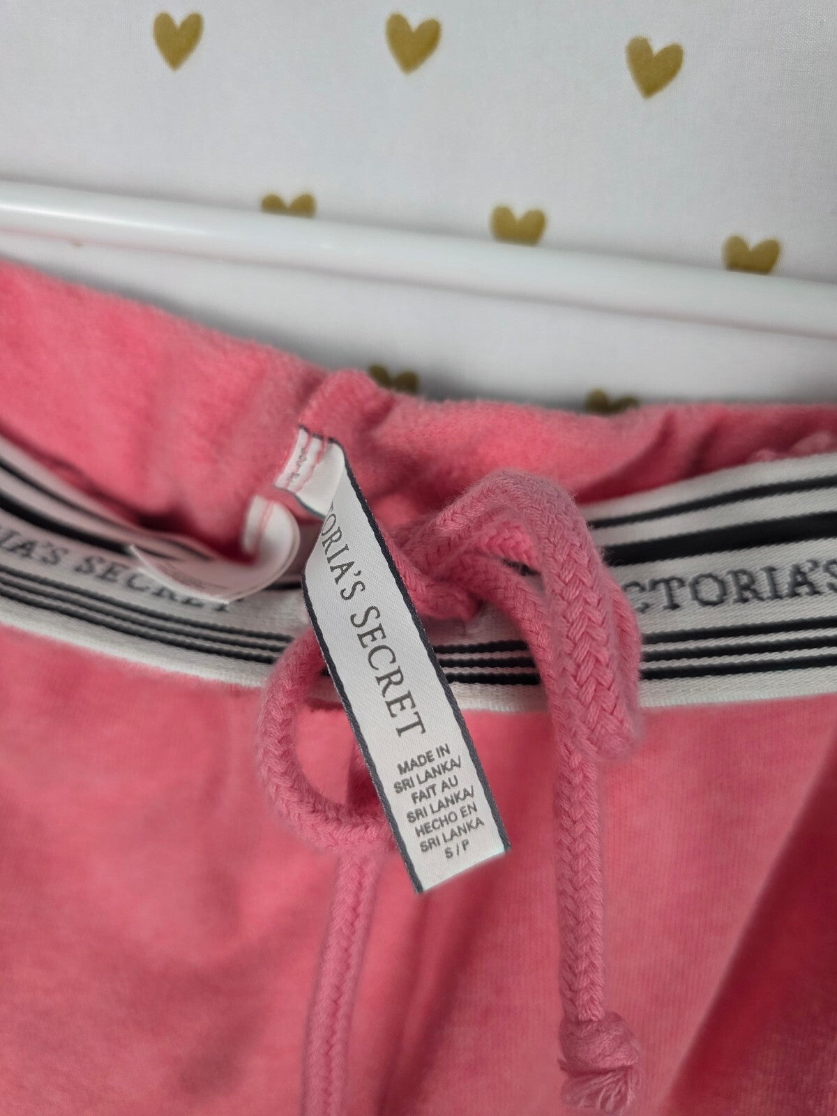 Victorias Secret Pink ANGELS VS logo Hoodie Sweats SET Outfit 2pc SMALL