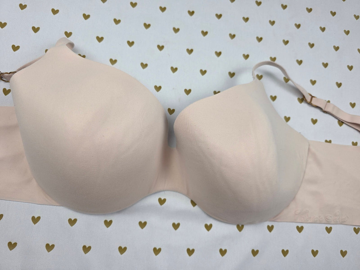 Victorias Secret Incredible Beige Lined Demi Balconette Bra 36DDD 36F