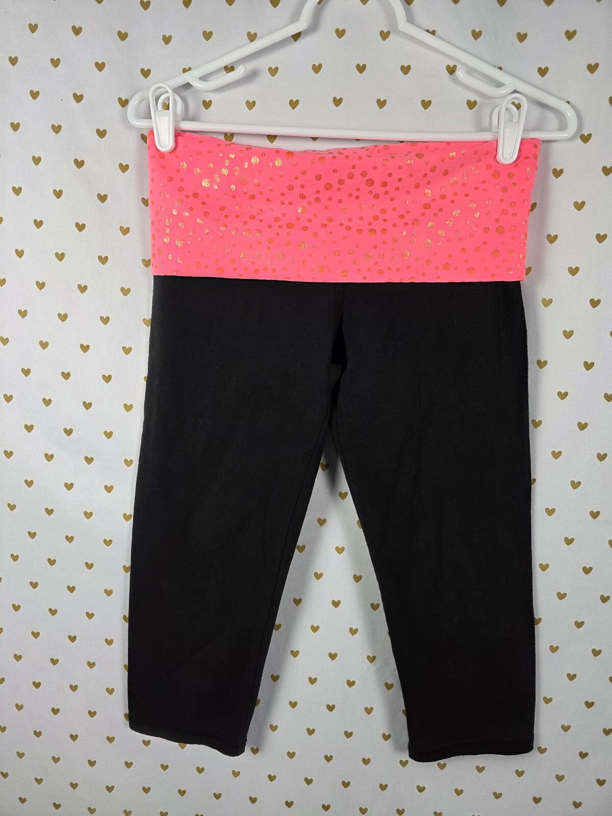 Victorias Secret PINK Vintage Y2k Bling Foldover Yoga Pants Capri Small