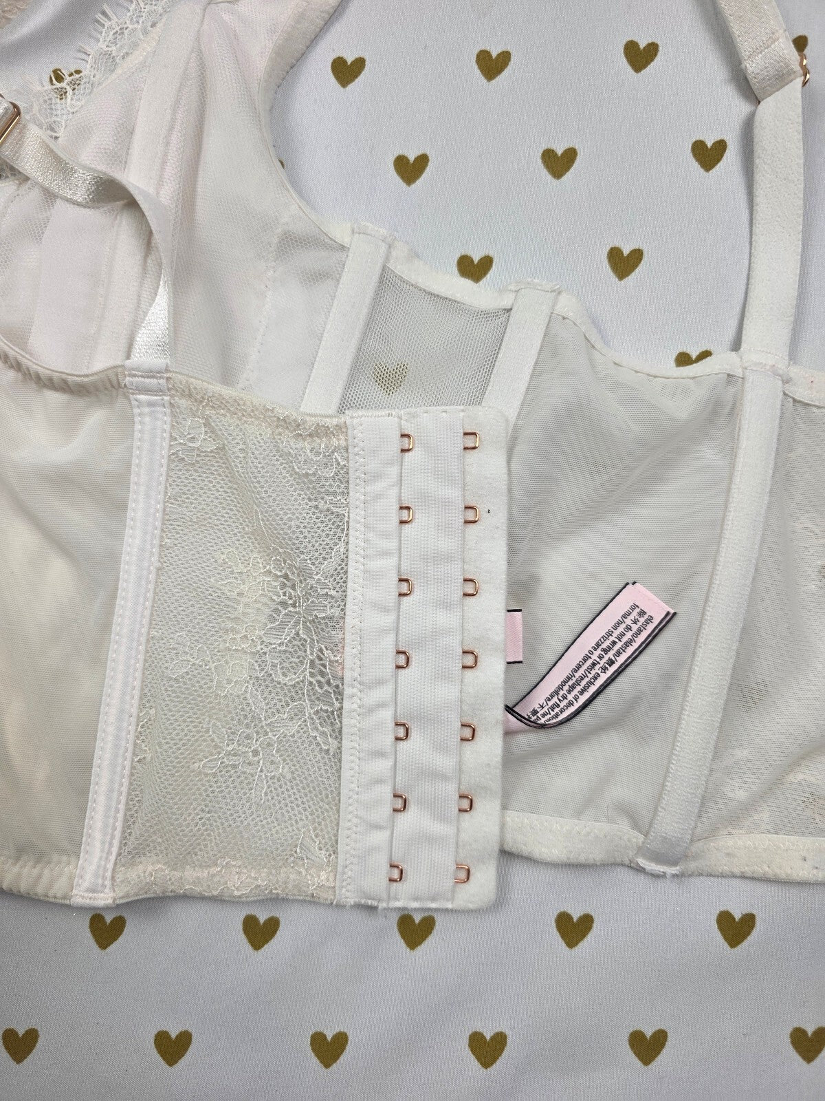Victorias Secret White Corset Bra Top Tank Small