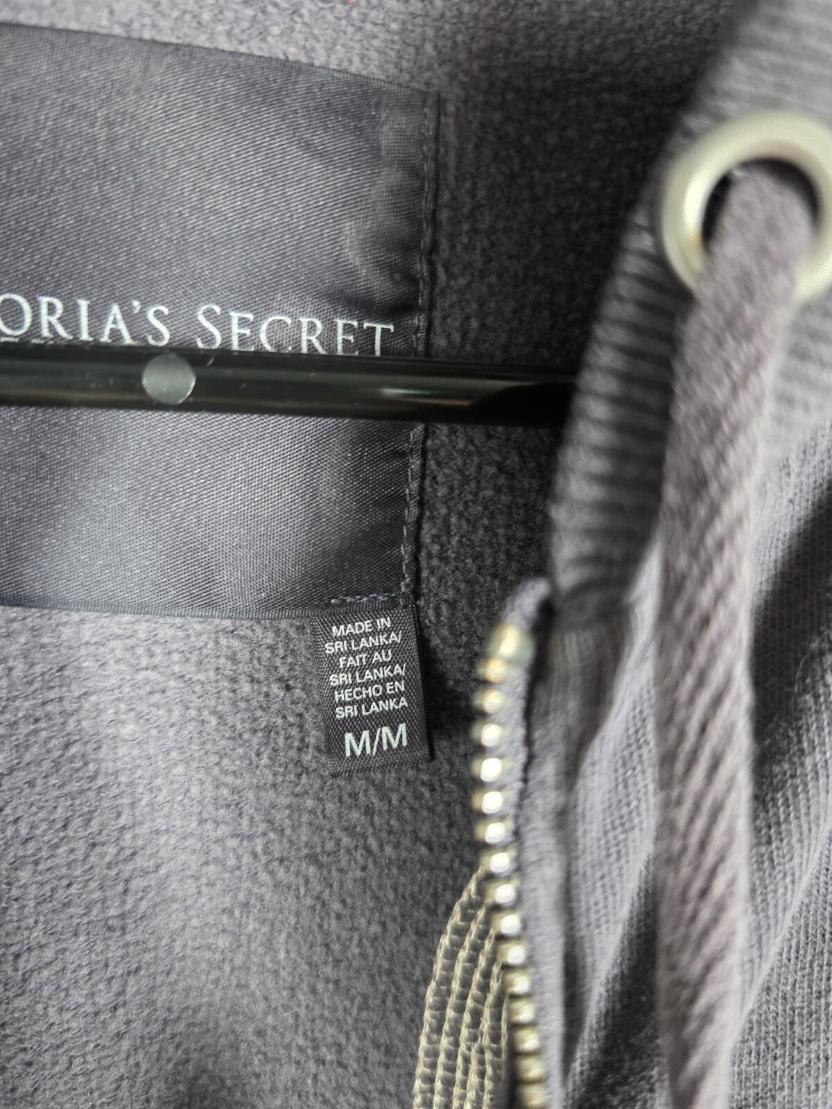 Victorias Secret Angels Sequined Bling Zip Hoodie Jacket Supermodel Essentials M
