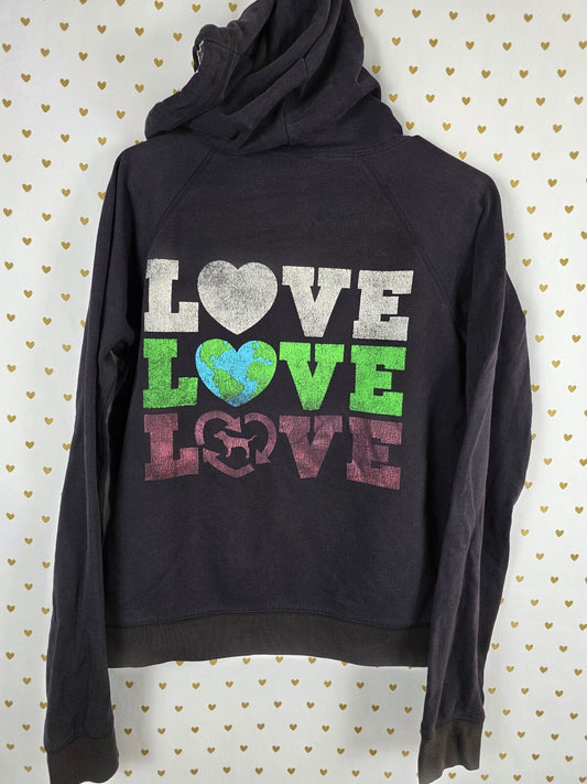 Victorias Secret Pink Vintage Y2k recycle Earth Love Hoodie Jacket Medium