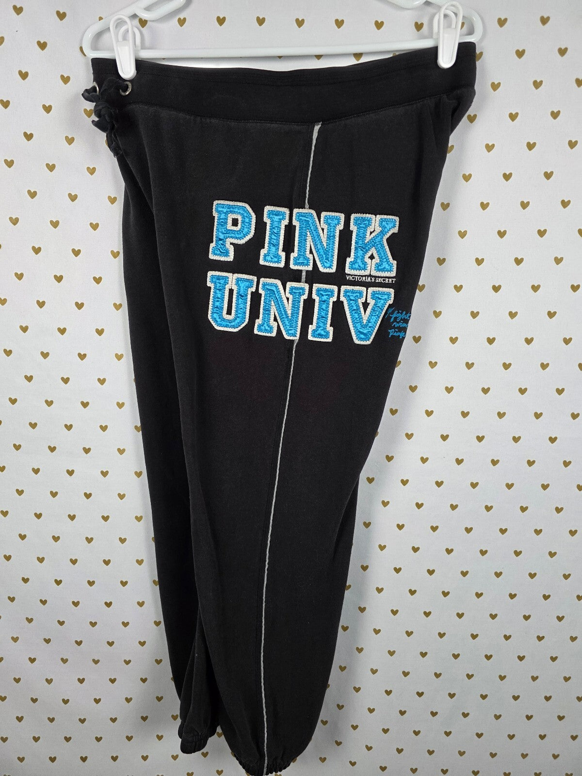 Victorias Secret PINK Vintage University Y2k Embroidered Sweats Sweatpants Med