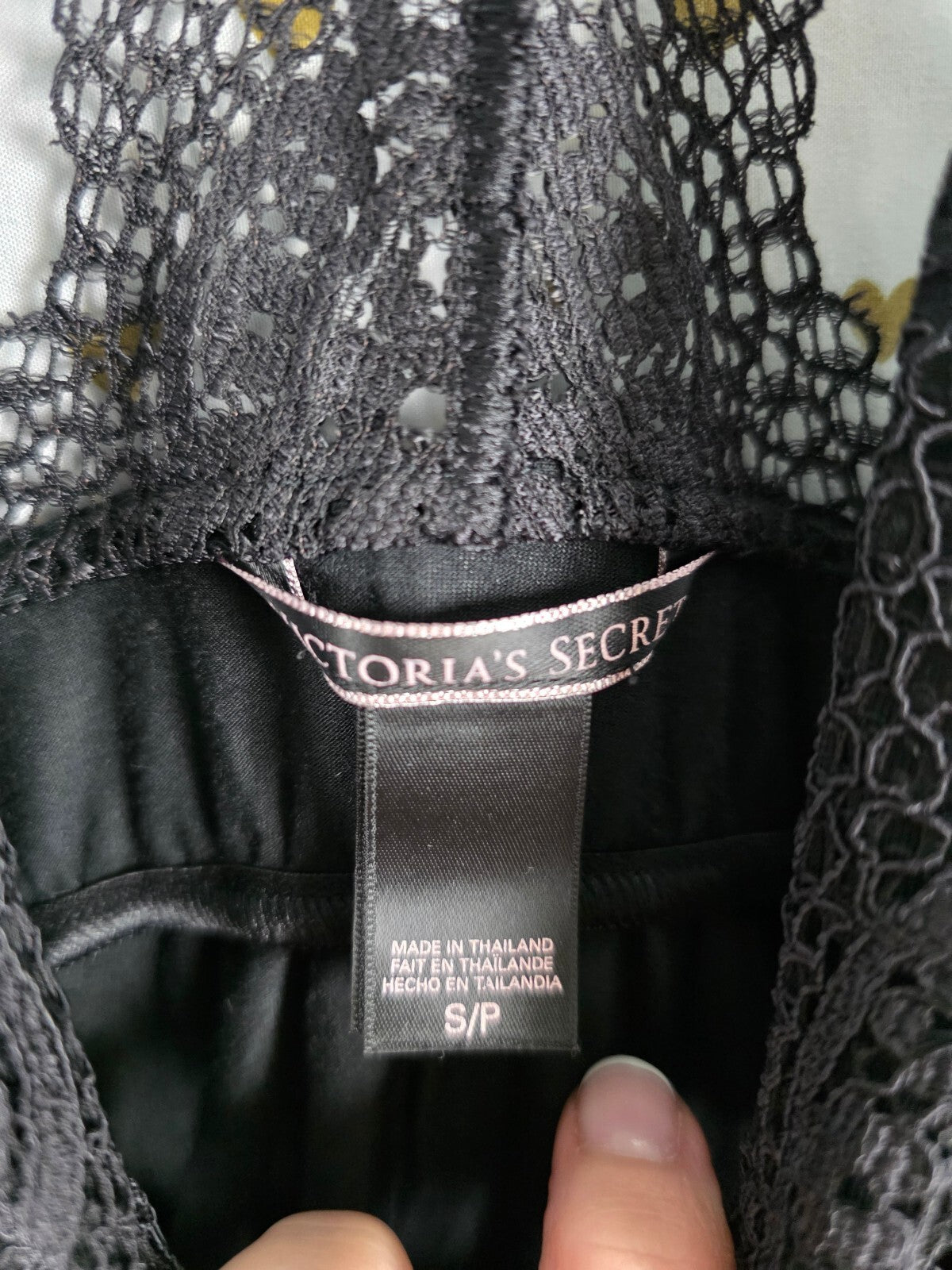 Victorias Secret Super Soft Black Lace Accent Nightie Slip Dress Lingerie SMALL