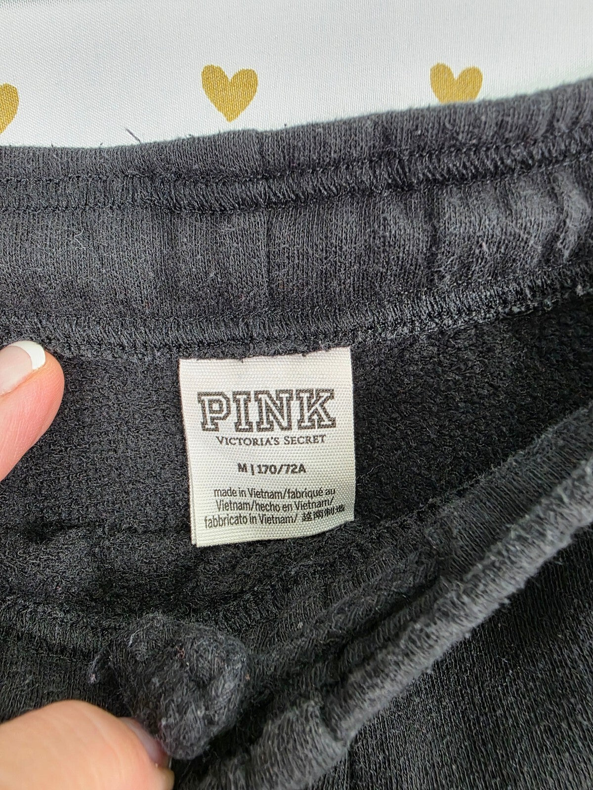 Victorias Secret PINK Leopard Stripe Cheetah Logo Sweats Sweatpants Medium