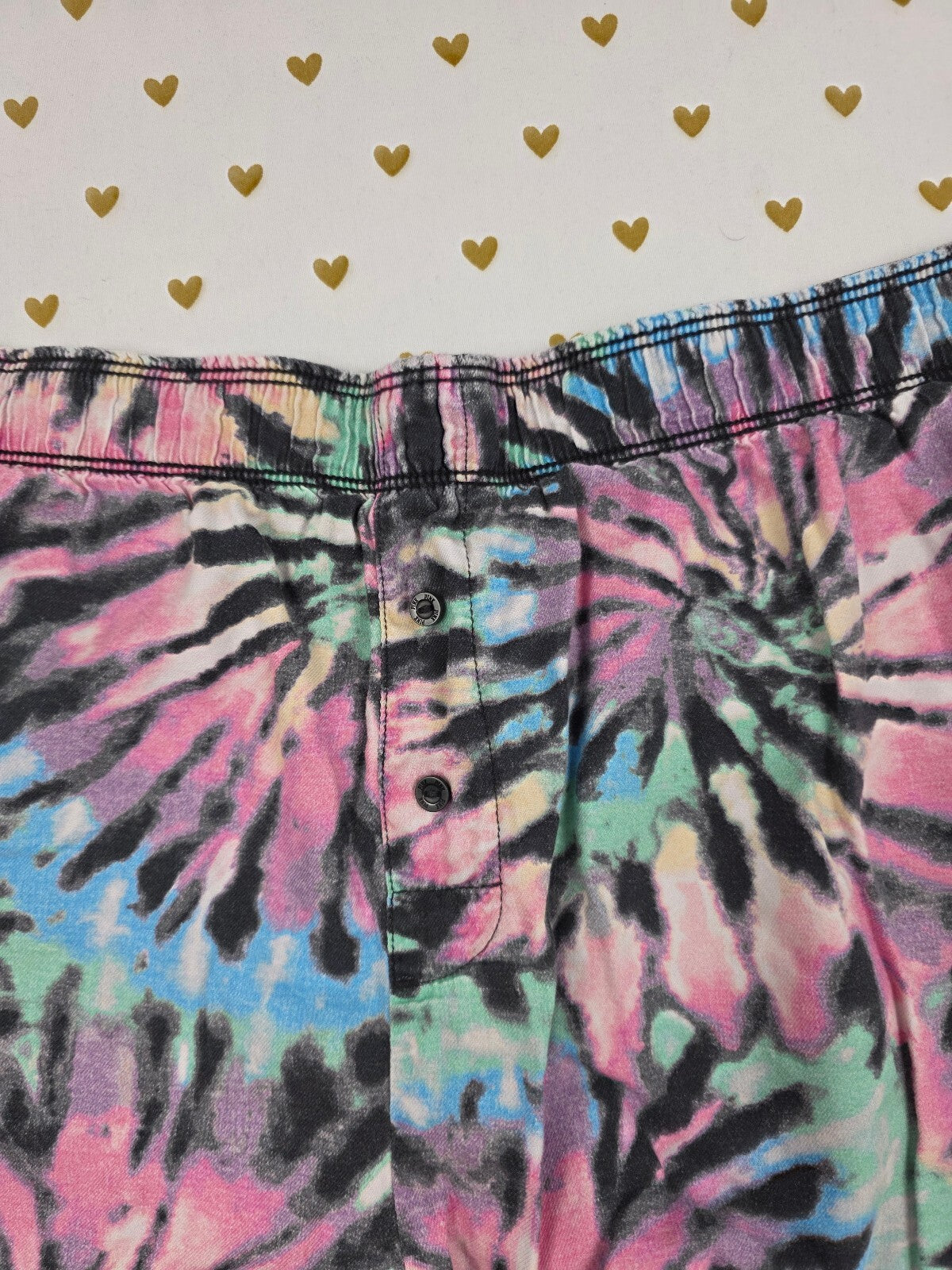 Victorias Secret PINK Tye Dye LARGE Sleep Shorts Boxers Pajama Bottoms