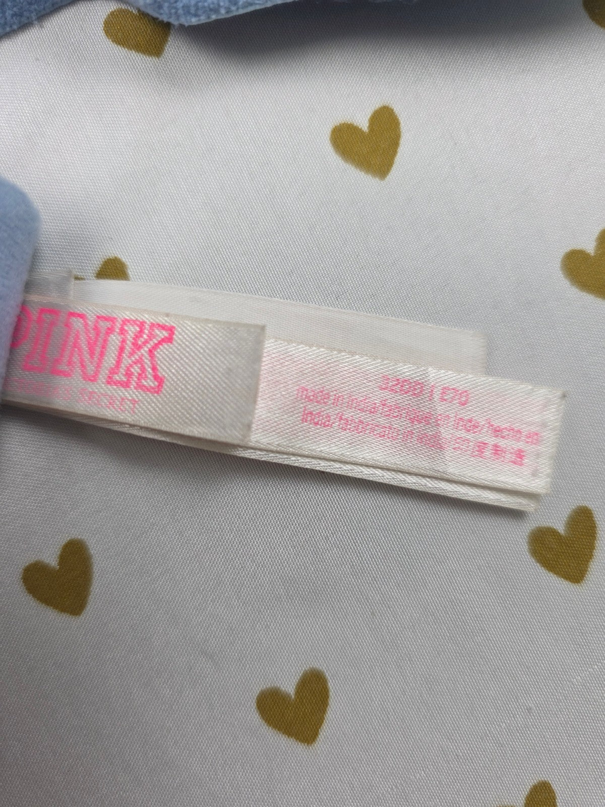 Victorias Secret PInk Blue Wear Everywhere Push Up Bra 32DD