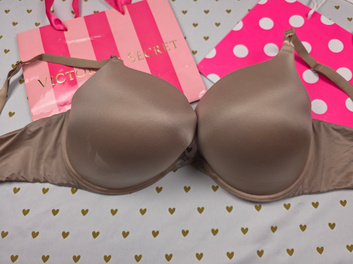 Victorias Secret Bombshell Add 2 Sizes Push Up Bra Brown 38DD
