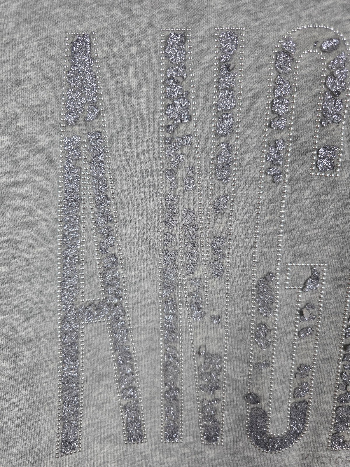 Victorias Secret ANGELS Bling Wings Full zip grey Jacket Studded MEDIUM