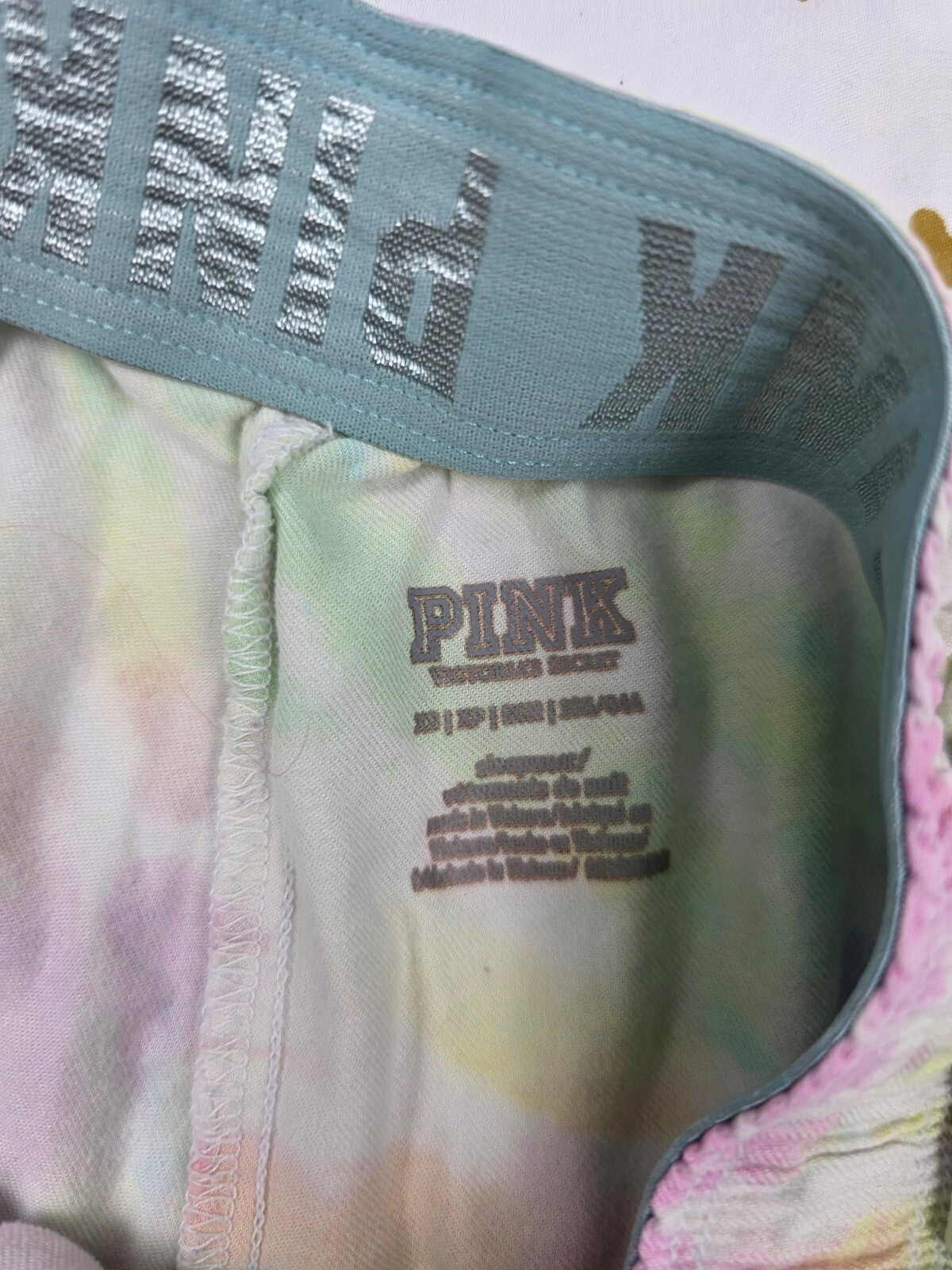 Victorias Secret PINK XS Tye Dye Sleep Shorts Boxers Pajama Bottoms
