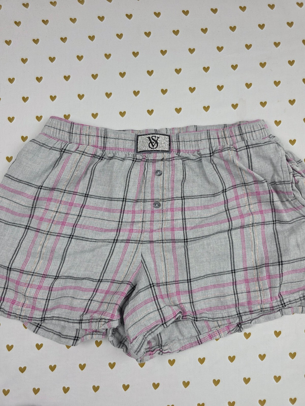 Victorias Secret  Bling Logo Sleep Shorts Boxers Pajama Bottoms XS