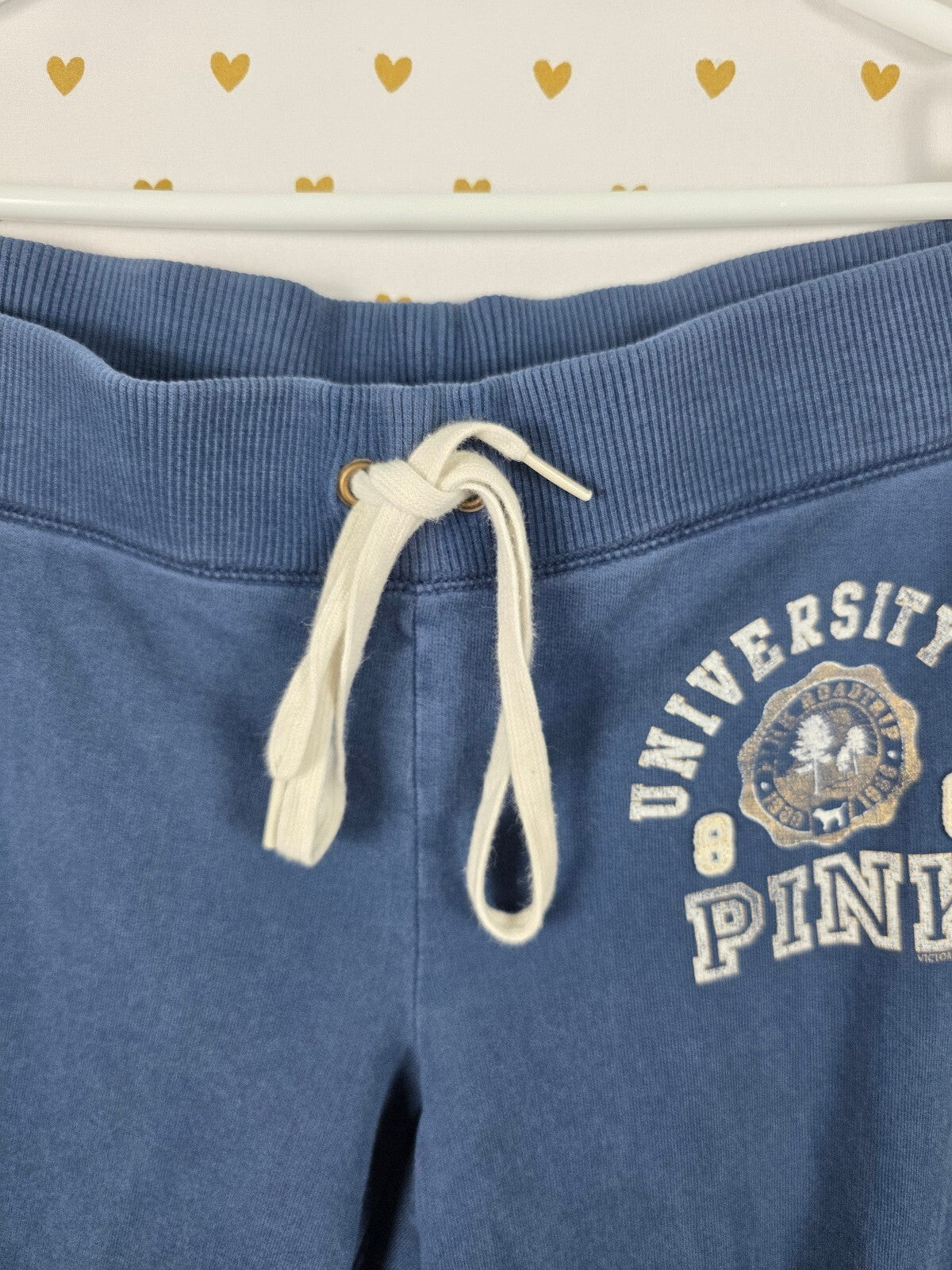 Victorias Secret PINK Unversity VINTAGE y2k MEDIUM 07 Sweats Sweatpants Blue