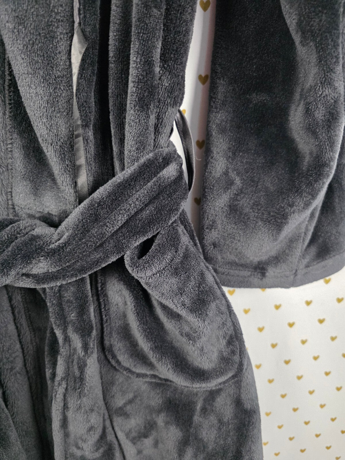 Victorias Secret Thick Logo Monogram Warm Fluffy Bathrobe Bath Robe Med Large