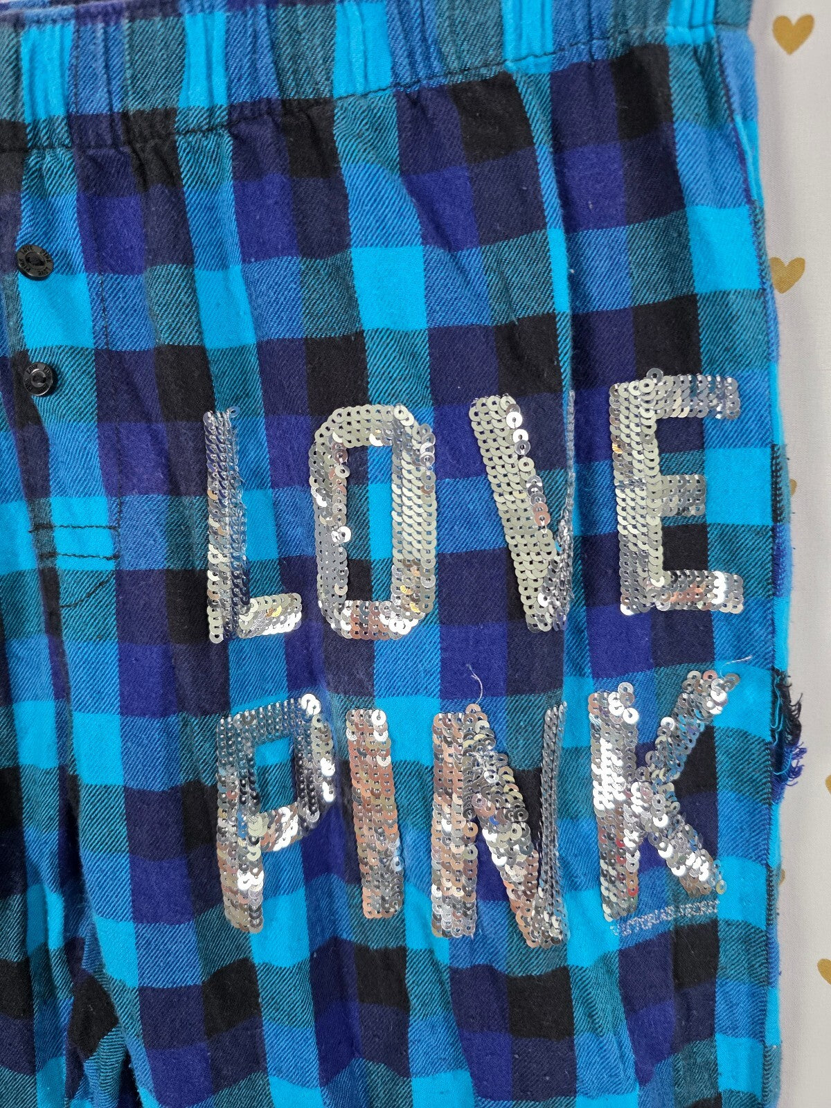 Victorias Secret Vintage plaid BLING Y2k  Sleep Pants Pajama PJ Bottoms XS
