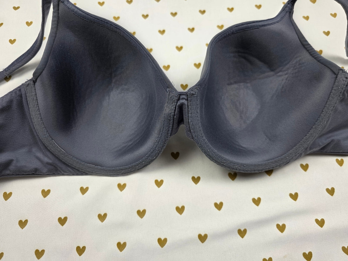 Victorias Secret Grey Lined Perfect Coverage Bra 36D