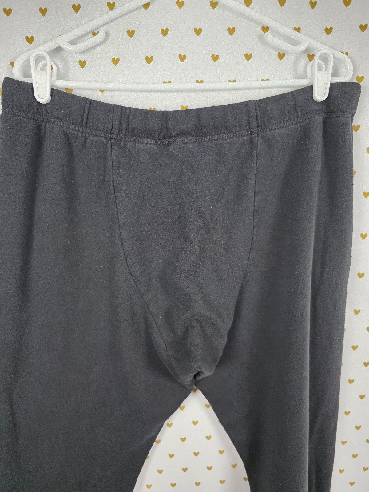 Victorias Secret PINK Black Love Boyfriend Diaper Butt Sweats Flare LARGE