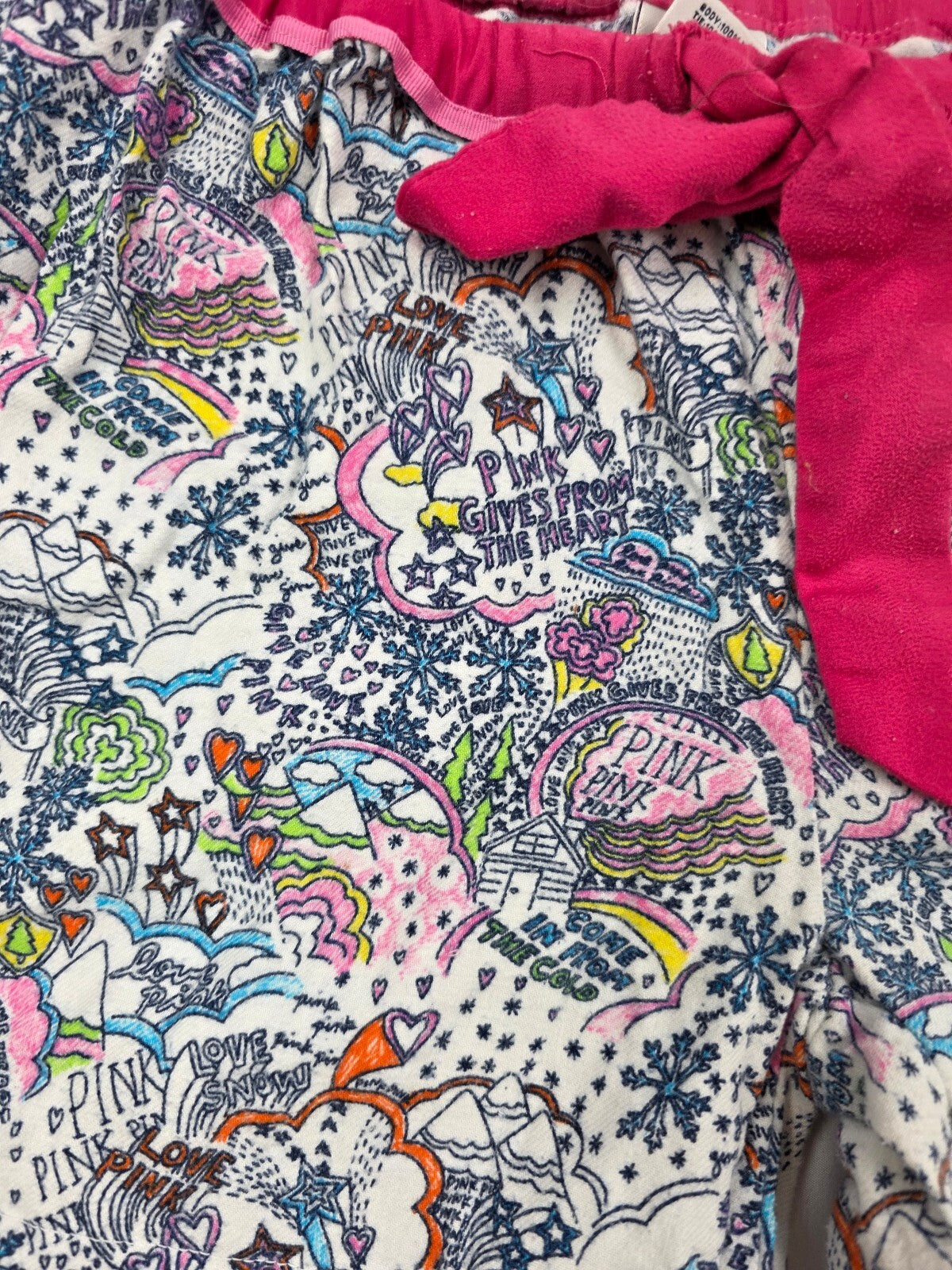 Victorias Secret PINK Vintage Tie Front Y2k S Sleep Shorts Boxers Pajama Bottoms