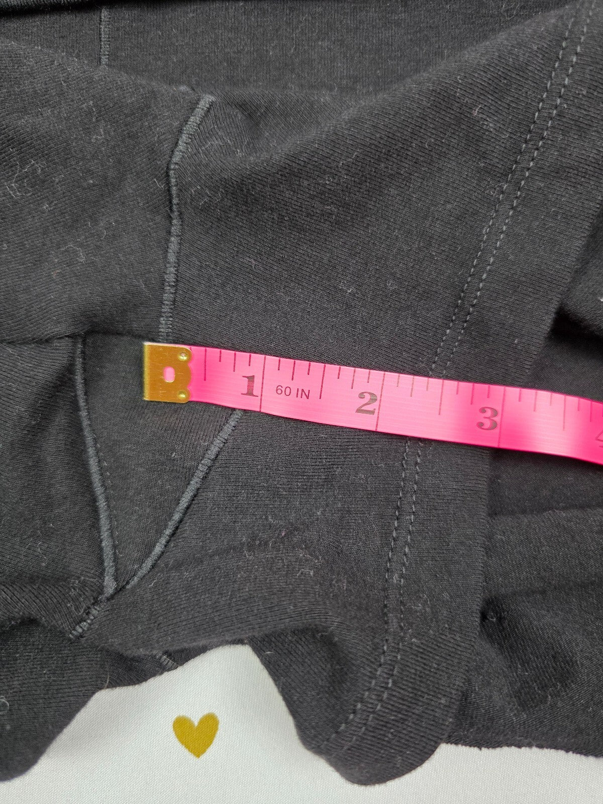 Victorias Secret PINK Black FOLDOVER Yoga Shorts 2XL XXL Logo