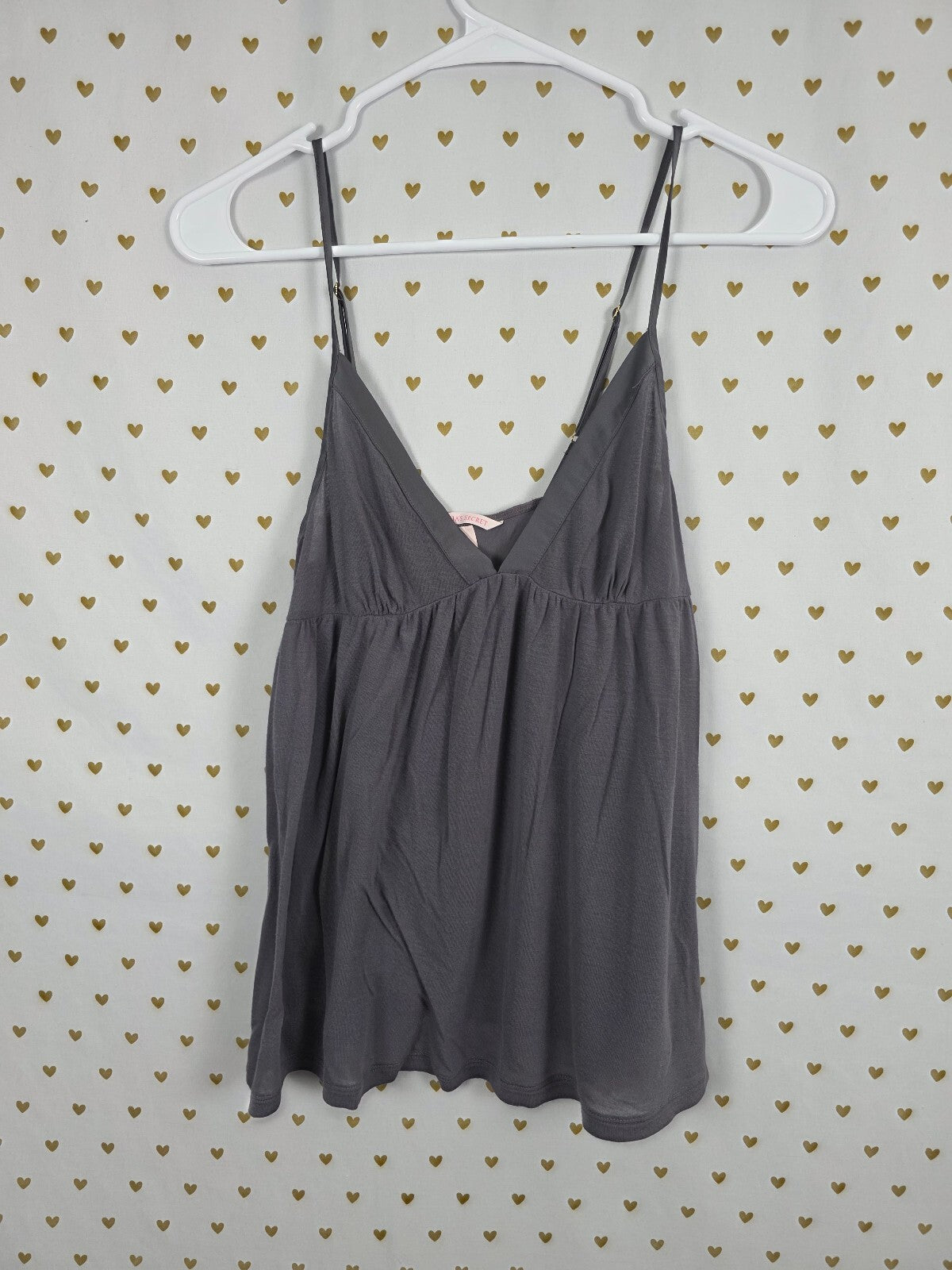 Victorias Secret Soft Modal Grey Babydoll Tank Top Medium