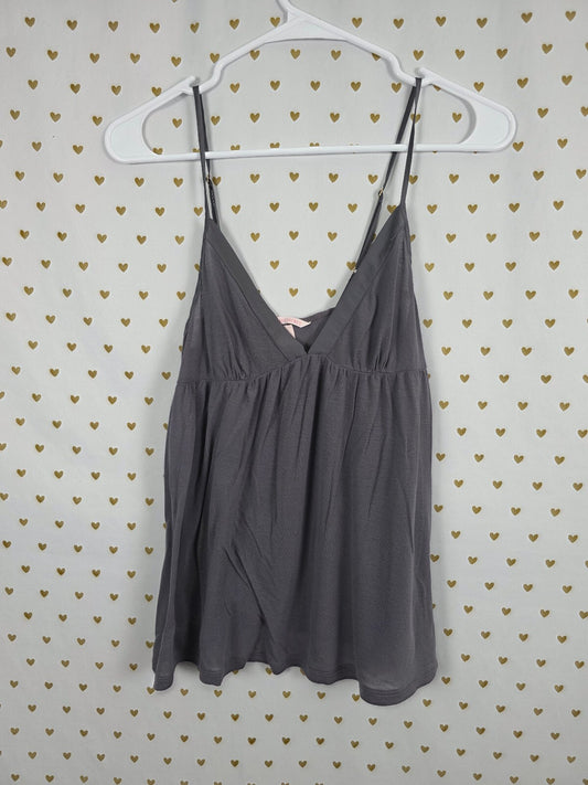 Victorias Secret Soft Modal Grey Babydoll Tank Top Medium